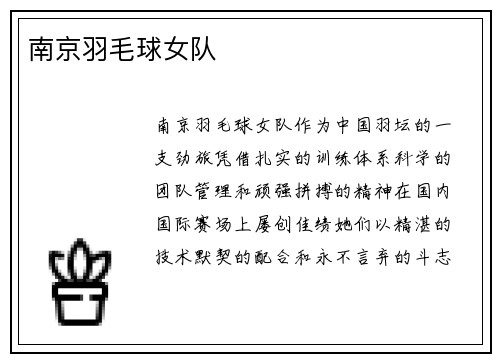 南京羽毛球女队