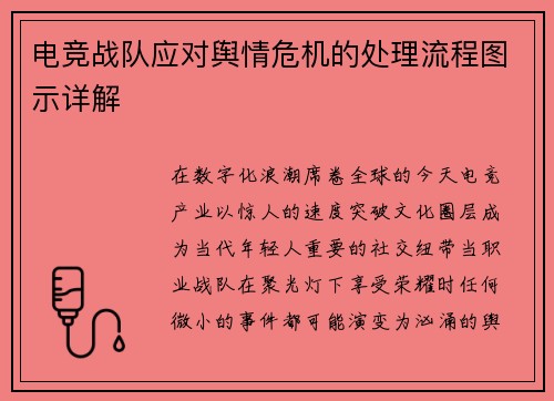 电竞战队应对舆情危机的处理流程图示详解